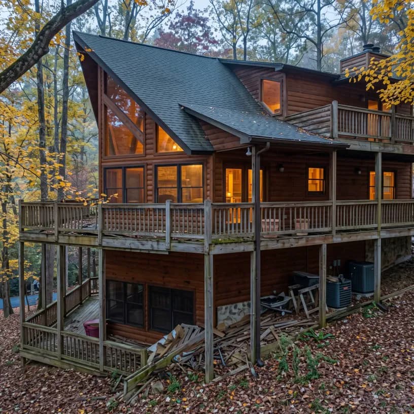 Scottdale deck before — old deck